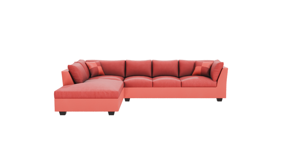 Contemporary L-Shaped Sofa 3D - Professional 3D Model Render 11
