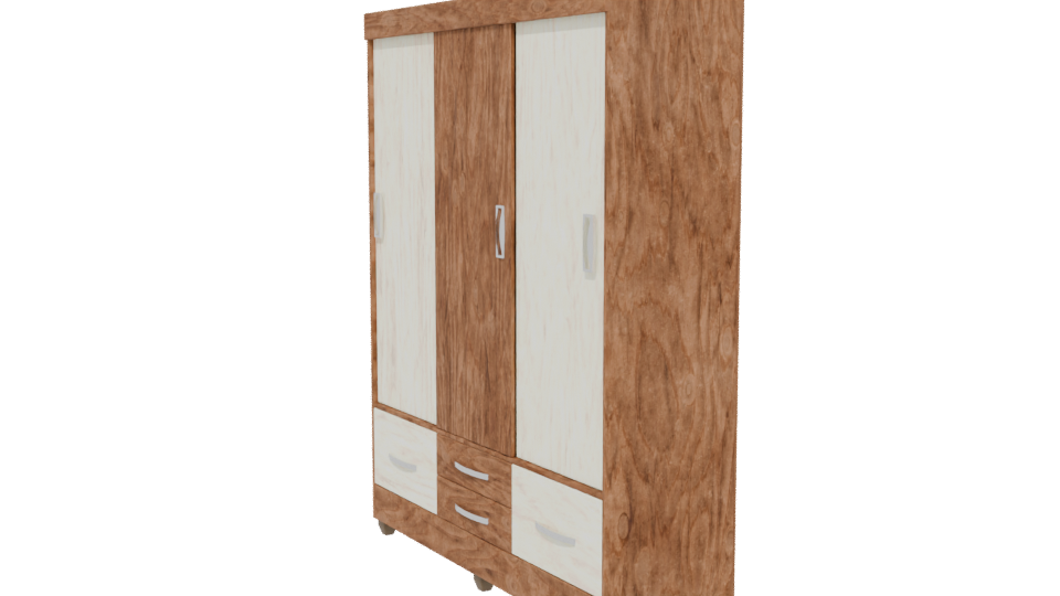 Stylish Wooden Cabinet Model - Professional 3D Model Render 13