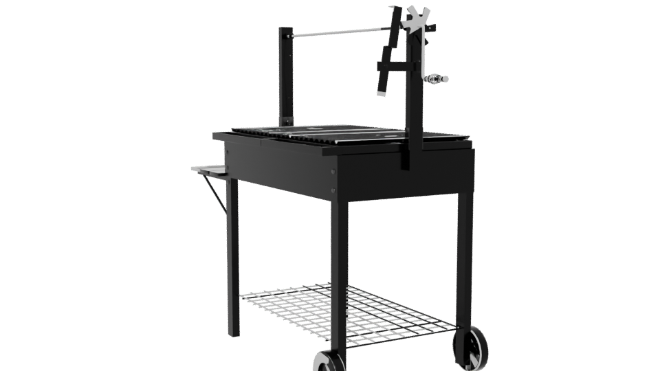 Stylish Outdoor Charcoal Grill 3D Model - Professional 3D Model Render 13