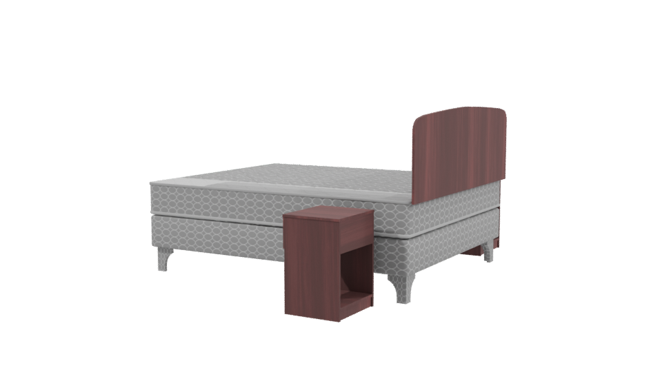 Stylish Bedroom Bed 3D Model - Professional 3D Model Render 3