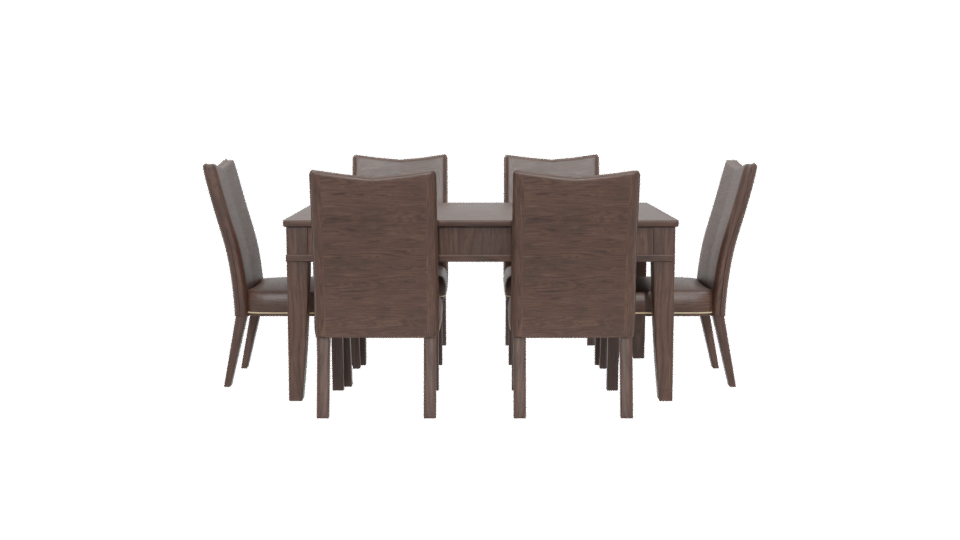 Elegant Modern Dining Table Set 3D Model - Professional 3D Model Render 5
