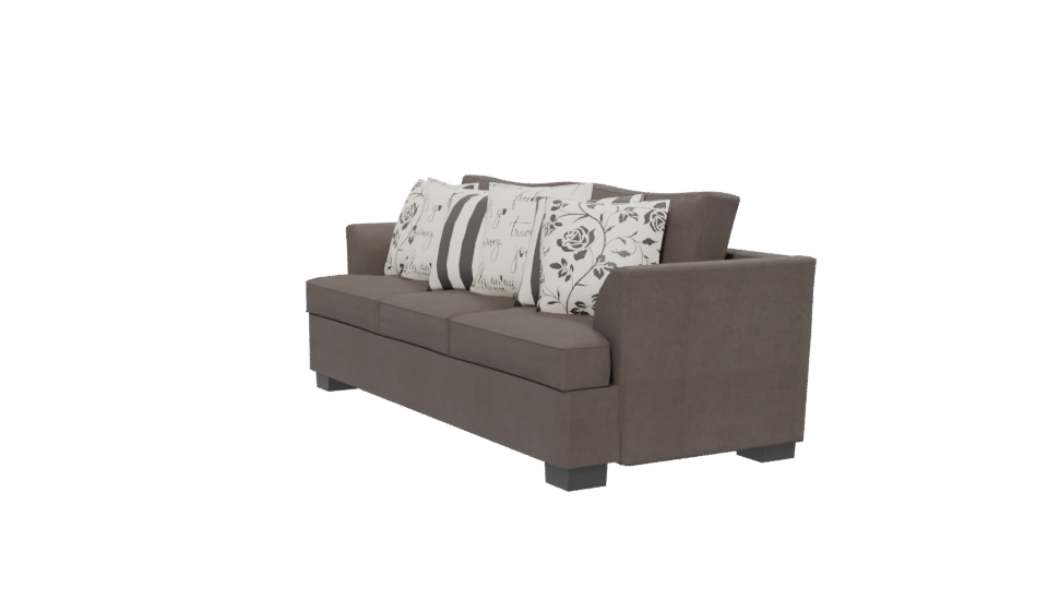 Stylish Sofa with Decorative Cushions - Professional 3D Model Render 13