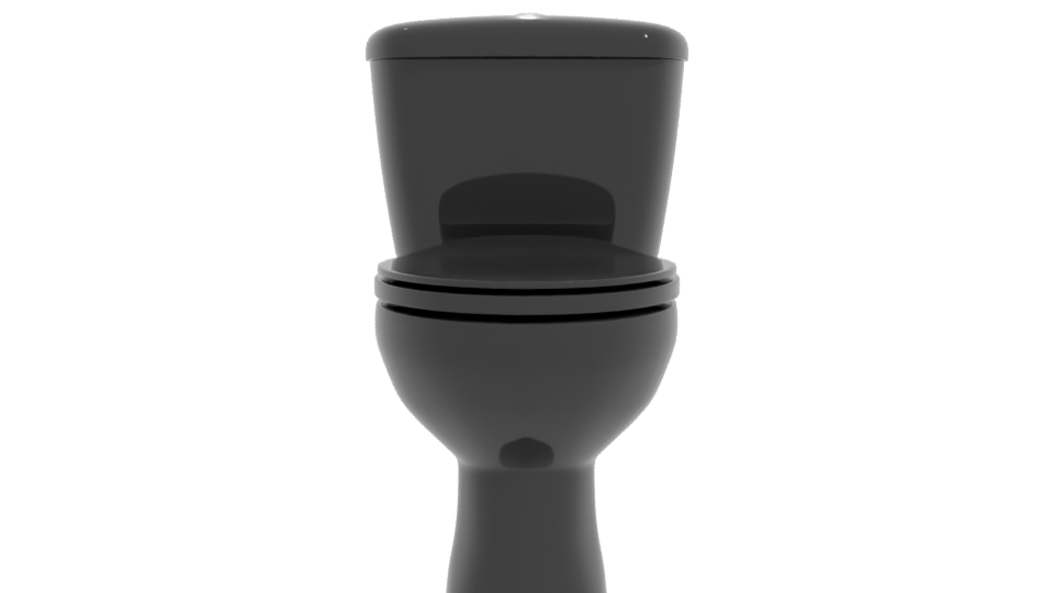 Sleek Black Toilet 3D Model - Professional 3D Model Render 11