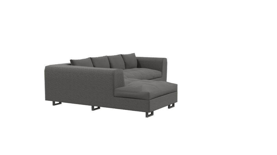 Contemporary L-Shaped Sofa Model - Professional 3D Model Render 9