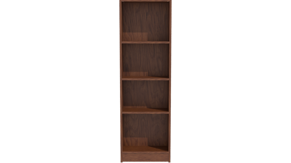 Stylish Wooden Bookshelf Model - Professional 3D Model Render 11