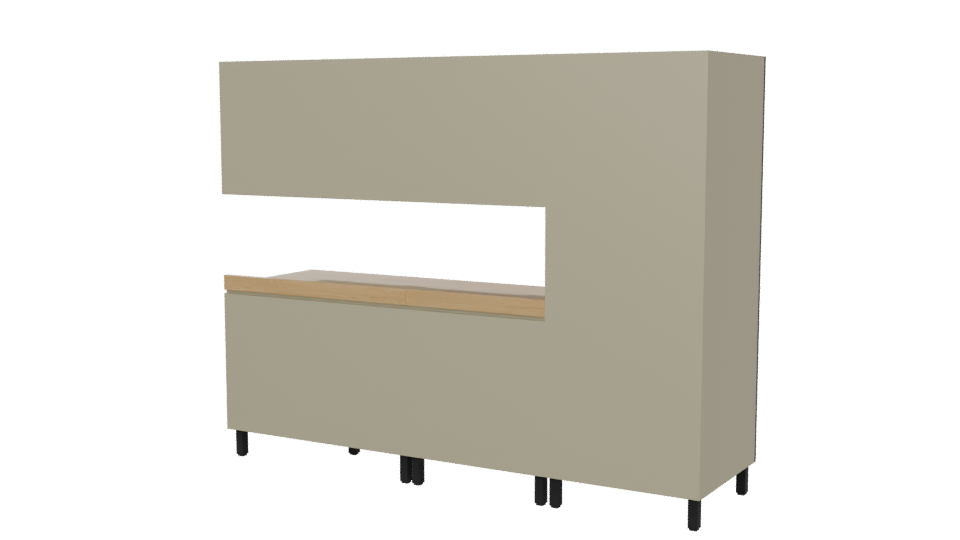 Stylish Modern Kitchen Cabinet Set 3D Model - Professional 3D Model Render 6