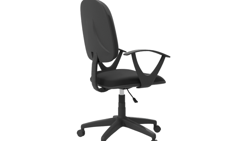 Ergonomic Black Office Chair 3D - Professional 3D Model Render 7