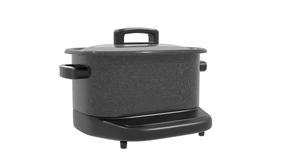 Stylish Electric Cooking Pot 3D Model - Professional 3D Model Render 10