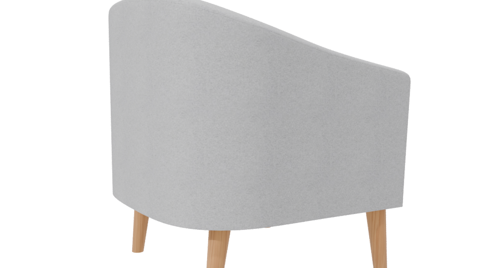 Stylish Minimalist Fabric Chair 3D Model - Professional 3D Model Render 7
