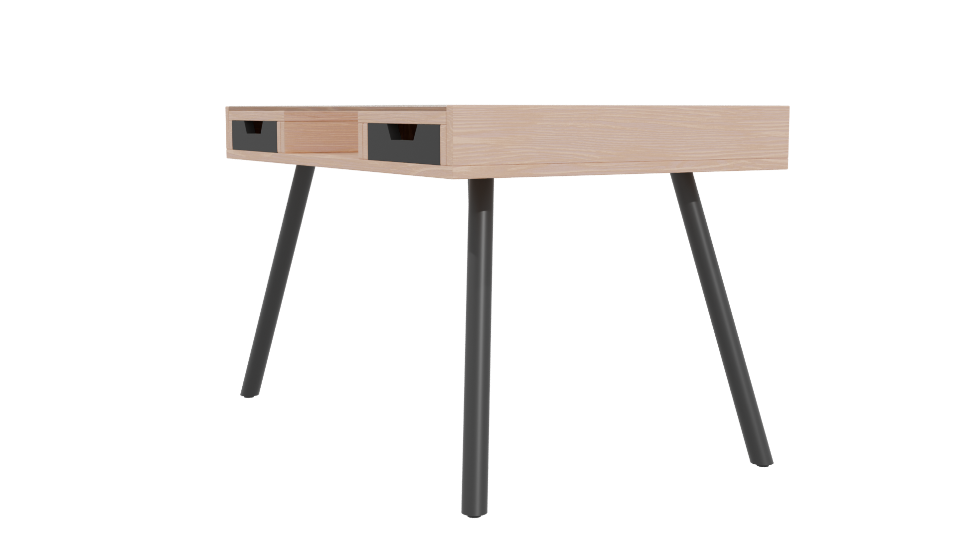 Minimalist Wooden Coffee Table 3D Model - Professional 3D Model Render 4