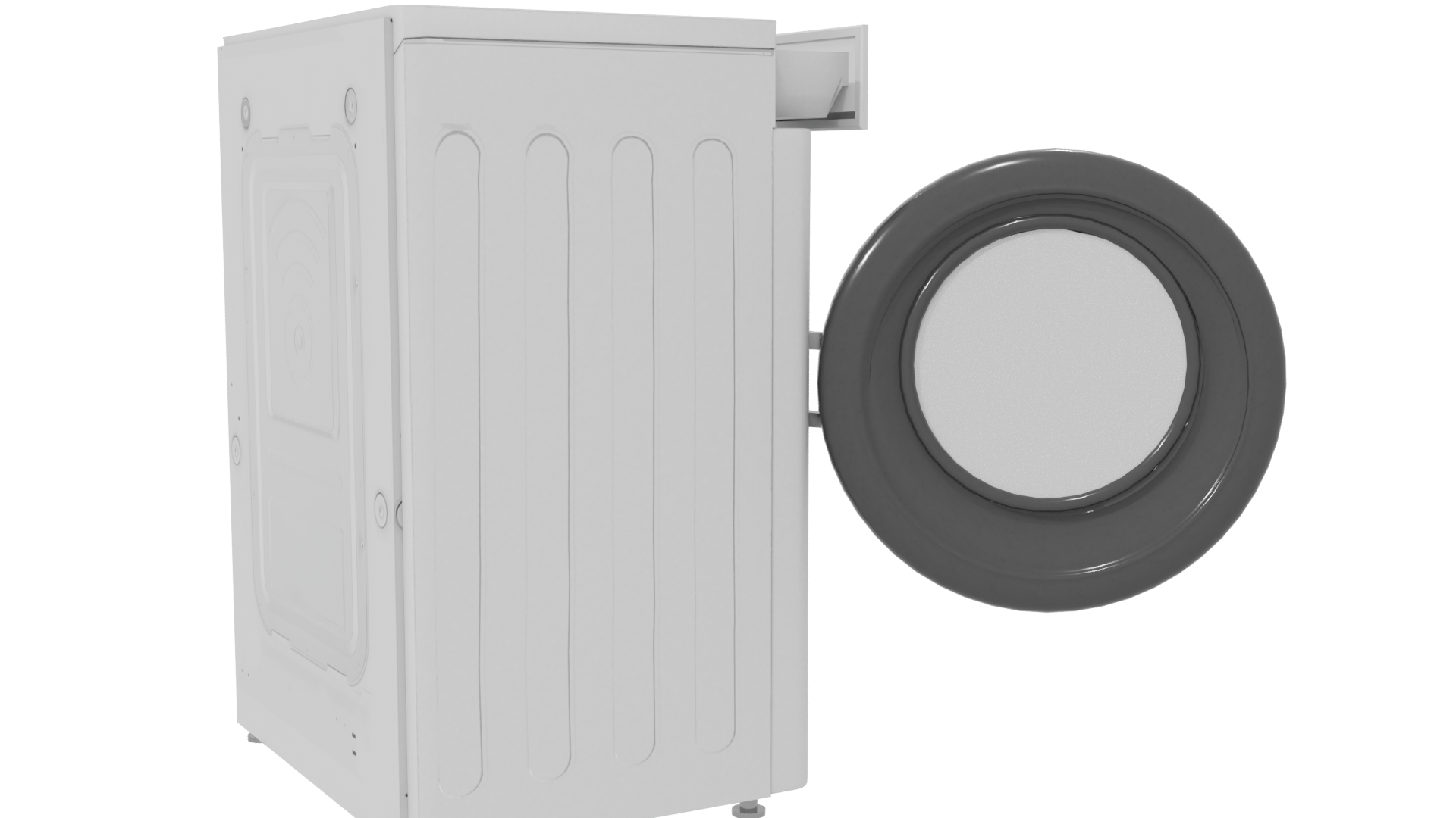 Realistic Washing Machine Model - Professional 3D Model Render 7