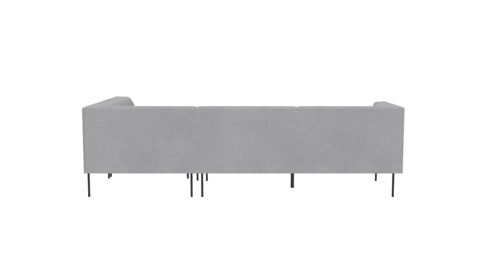 Marcelo Grey Sectional Sofa 3D - Professional 3D Model Render 5