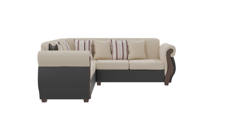 Elegant Corner Sofa 3D Model - Professional 3D Model Render 8