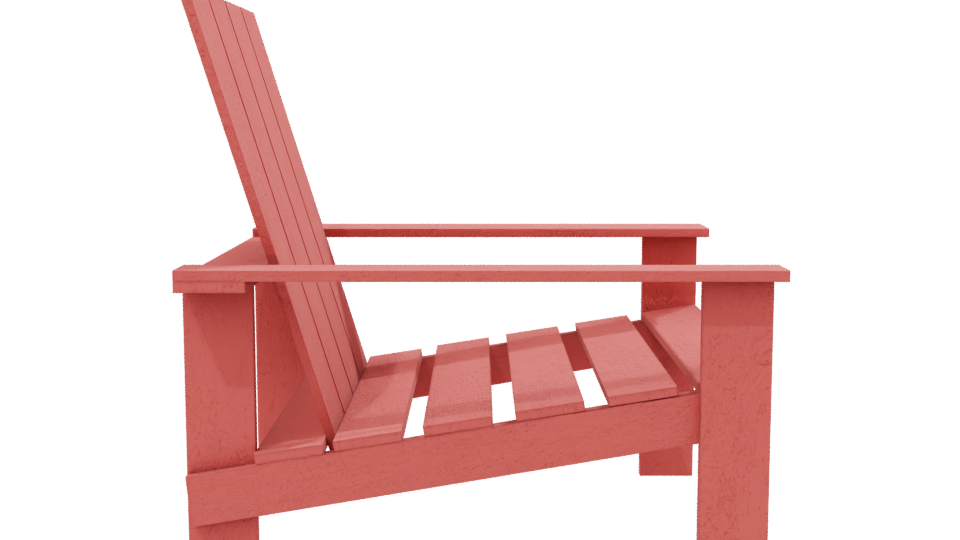 Stylish Outdoor Adirondack Chair - Professional 3D Model Render 8