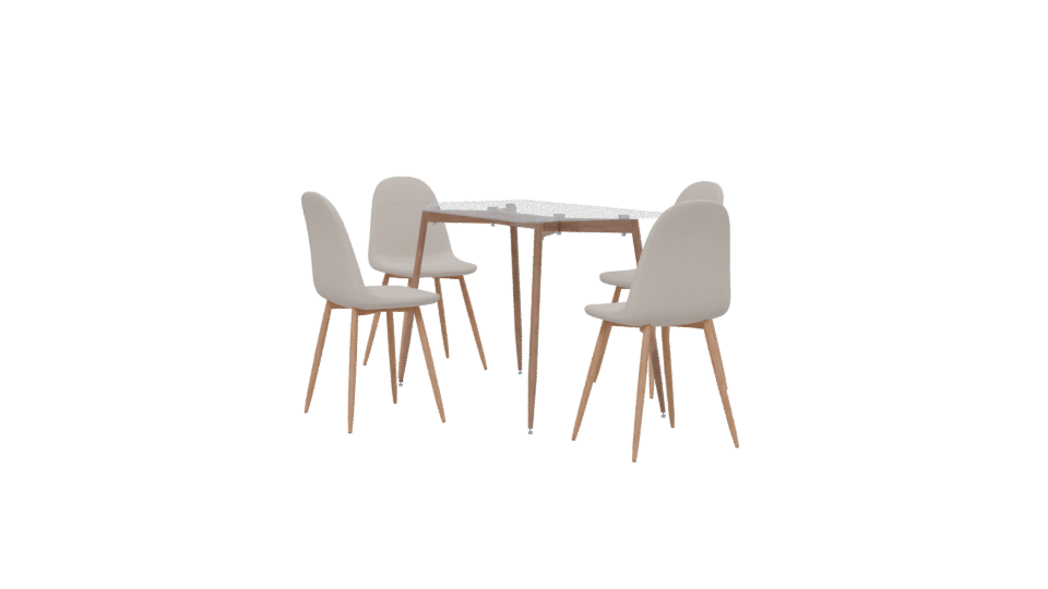 Stylish Dining Table Set 3D - Professional 3D Model Render 13