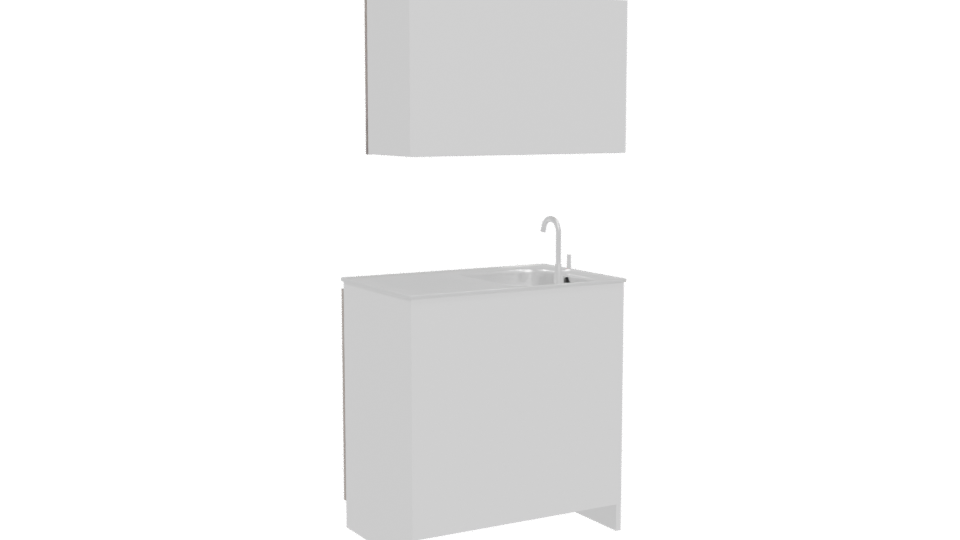 Stylish Kitchen Cabinet 3D Model - Professional 3D Model Render 4