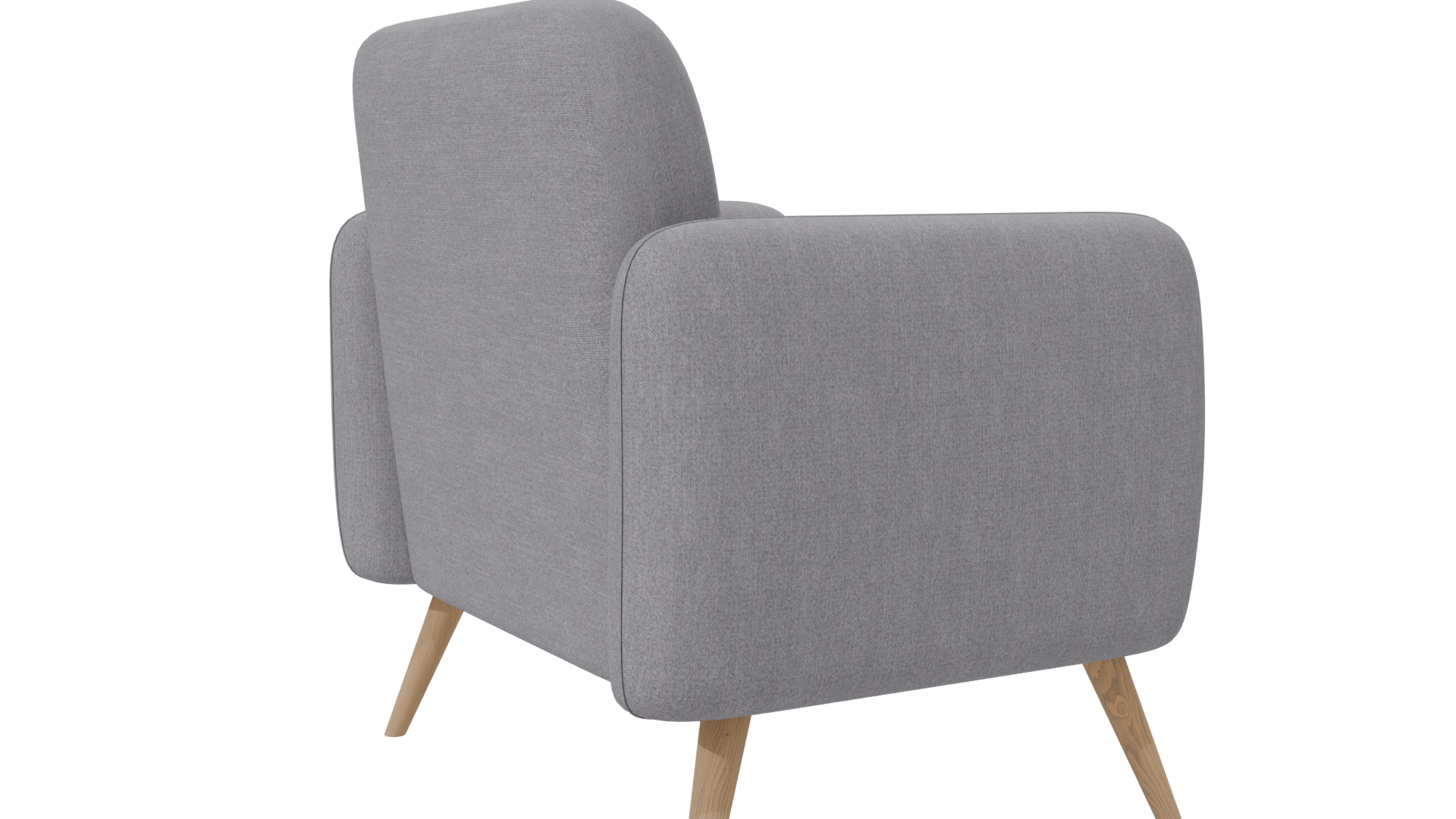 Stylish Modern Fabric Armchair 3D Model - Professional 3D Model Render 7
