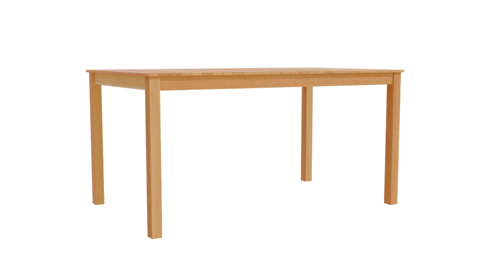 Stylish Wooden Dining Table 3D Model - Professional 3D Model Render 10