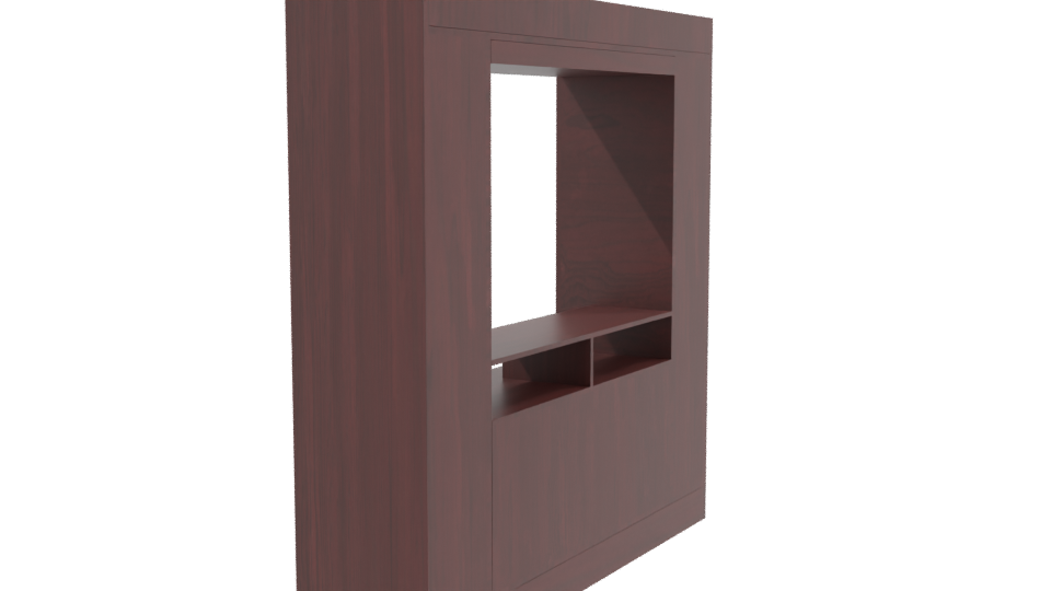 Stylish Wooden Storage Unit 3D - Professional 3D Model Render 3