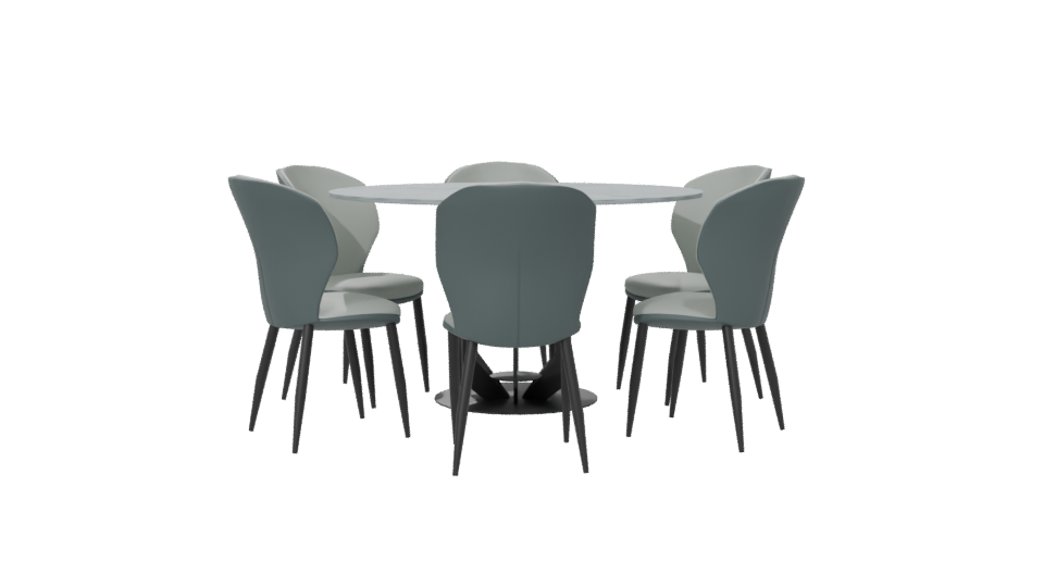 Stylish Dining Table Set 3D - Professional 3D Model Render 6