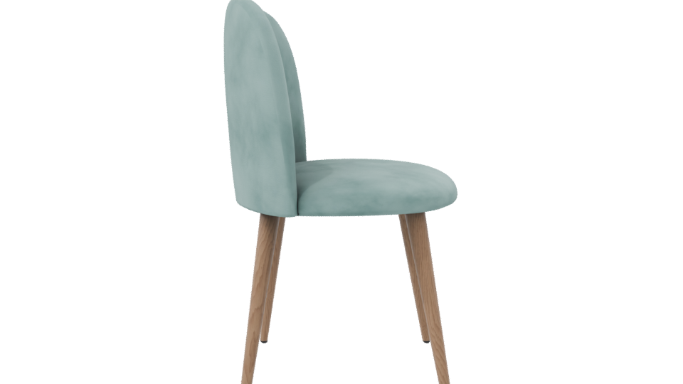 Stylish Modern Fabric Dining Chair 3D Model - Professional 3D Model Render 8