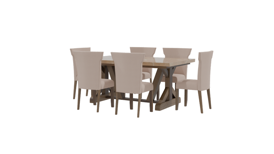 Elegant Dining Table Set 3D - Professional 3D Model Render 9