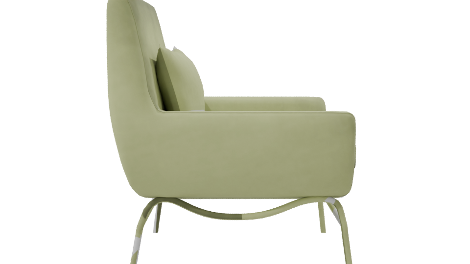 Stylish Modern Accent Chair 3D - Professional 3D Model Render 8