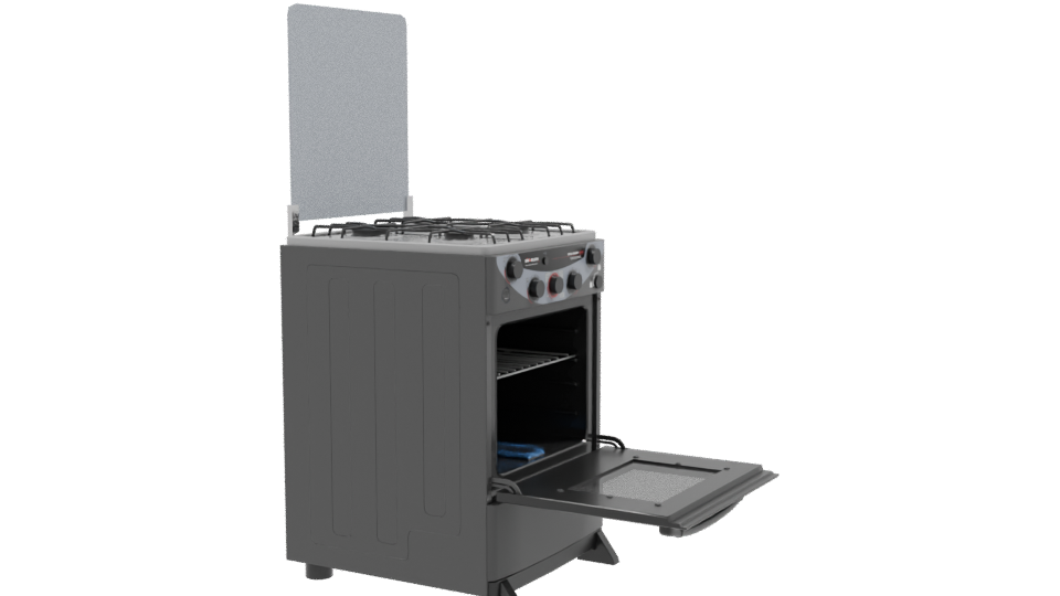 Modern Gas Stove 3D Model - Professional 3D Model Render 9