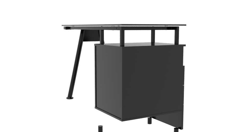 Stylish Modern Writing Desk 3D - Professional 3D Model Render 7