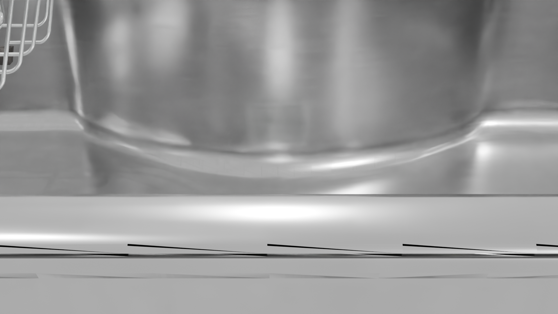 Stainless Steel Kitchen Sink Model - Professional 3D Model Render 4