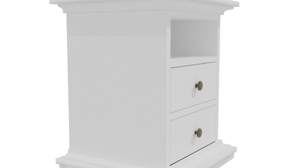 Elegant Minimalist Nightstand 3D Model - Professional 3D Model Render 9