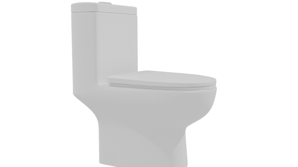 Sleek Modern Toilet 3D Model - Professional 3D Model Render 9