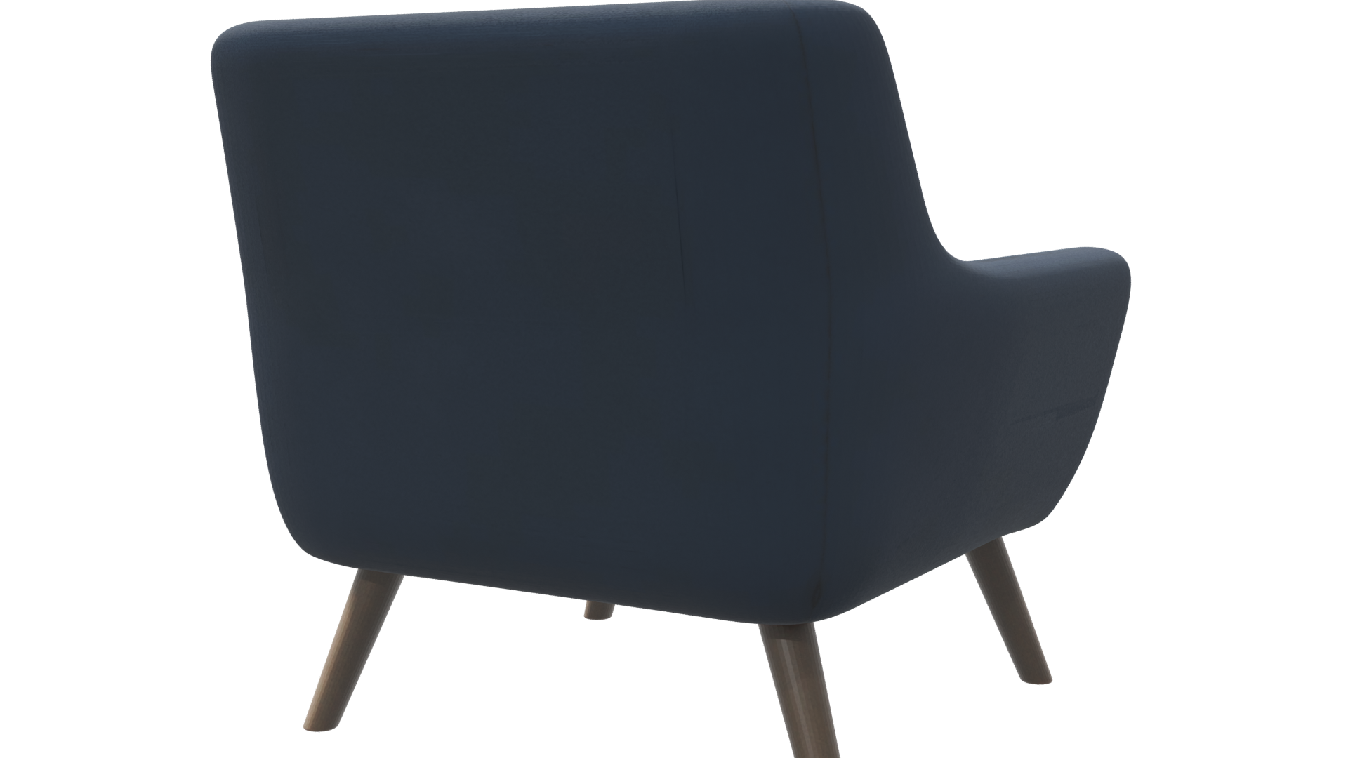 Modern Navy Blue Armchair 3D - Professional 3D Model Render 6