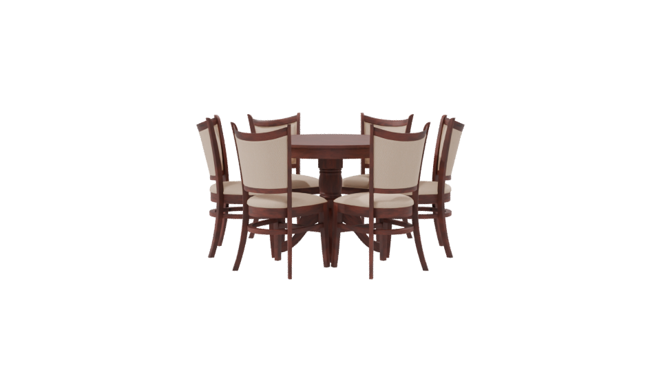 Calabria Dining Set 3D Model - Professional 3D Model Render 8