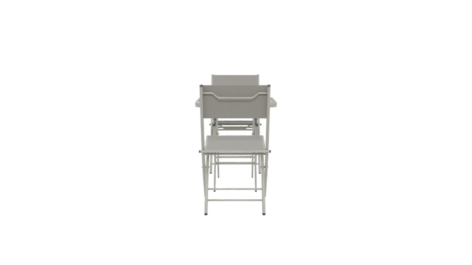 Minimalist Folding Desk and Chair 3D Model - Professional 3D Model Render 5