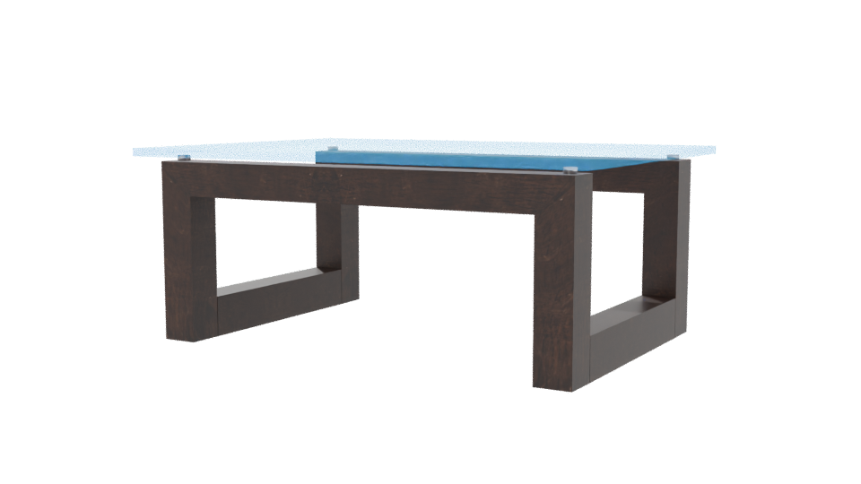Modern Glass Table 3D Model - Professional 3D Model Render 6