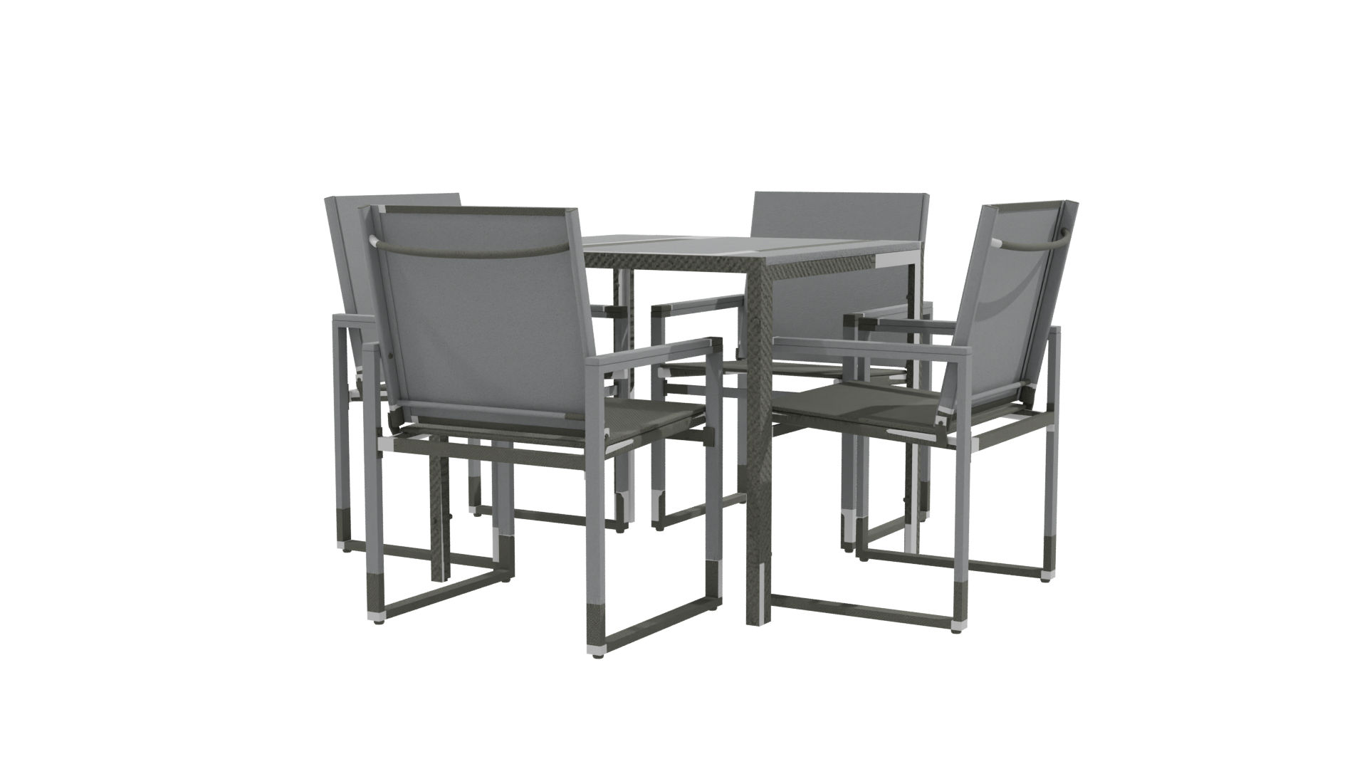 Contemporary Outdoor Dining Set 3D - Professional 3D Model Render 9