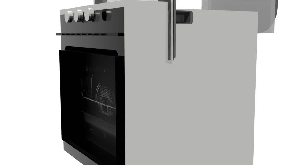 Sleek Modern Built-In Oven 3D - Professional 3D Model Render 13
