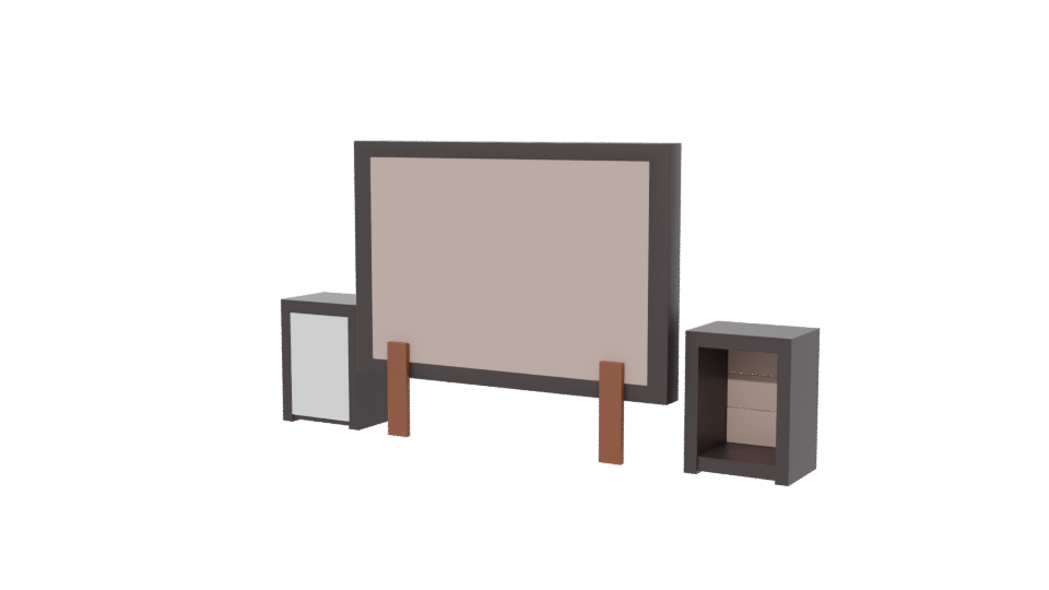 Stylized Modern TV Stand 3D - Professional 3D Model Render 6