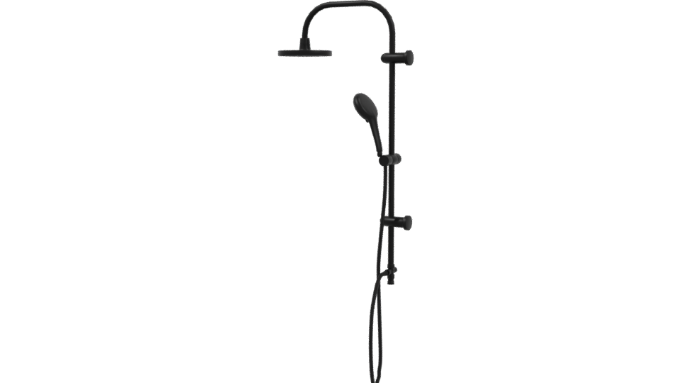 Stylish Industrial Pipe Showerhead - Professional 3D Model Render 3