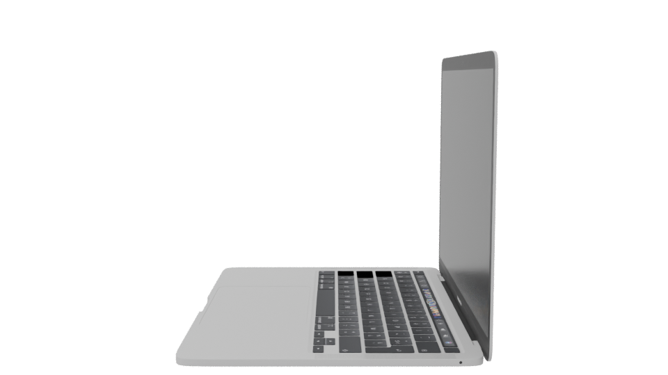 Sleek Modern Laptop 3D Model - Professional 3D Model Render 2