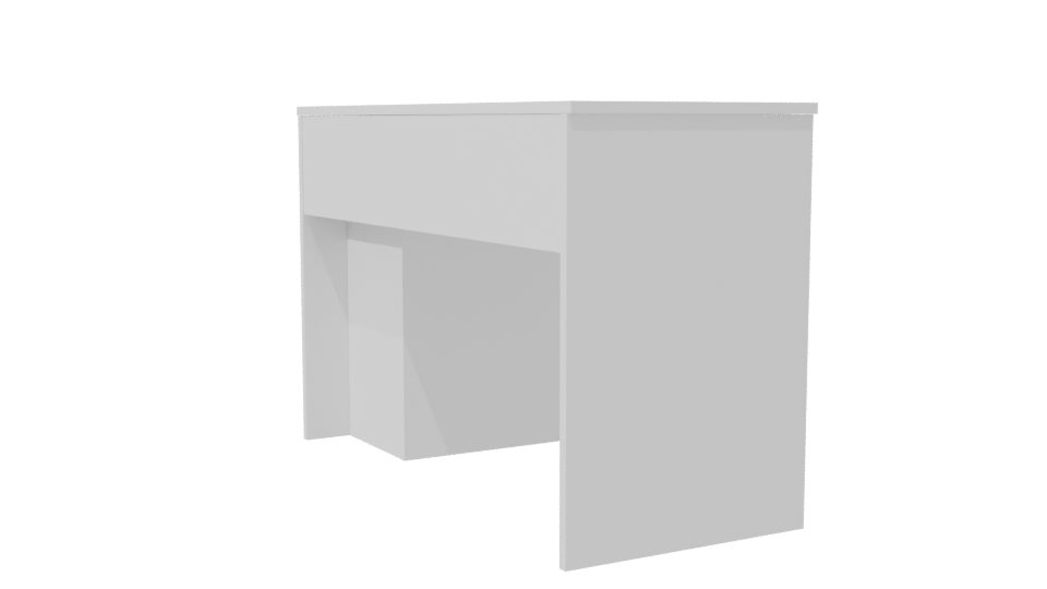 Minimalist Desktop Table 3D Model - Professional 3D Model Render 7