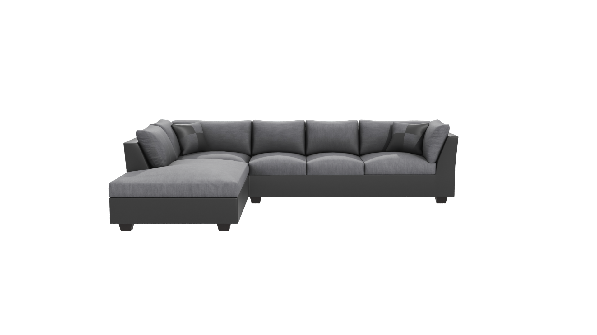 Luxurious Modern L-Shaped Sofa - Professional 3D Model Render 11
