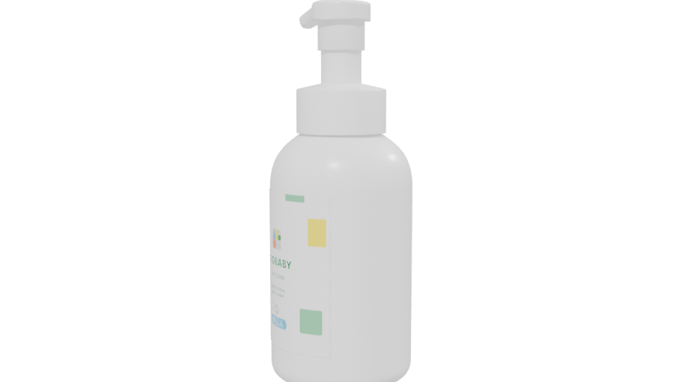 Stylized Baby Lotion Bottle 3D - Professional 3D Model Render 13