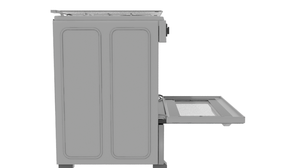 Sleek Gas Range Oven 3D Model - Professional 3D Model Render 8