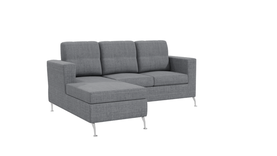 Contemporary Fabric Sectional Sofa 3D Model - Professional 3D Model Render 10