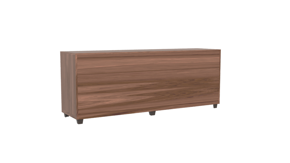 Stylish Wooden Cabinet Model - Professional 3D Model Render 4