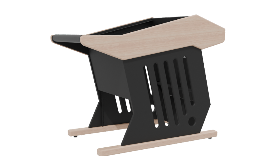 Stylish Wooden Baby Cradle Model - Professional 3D Model Render 13