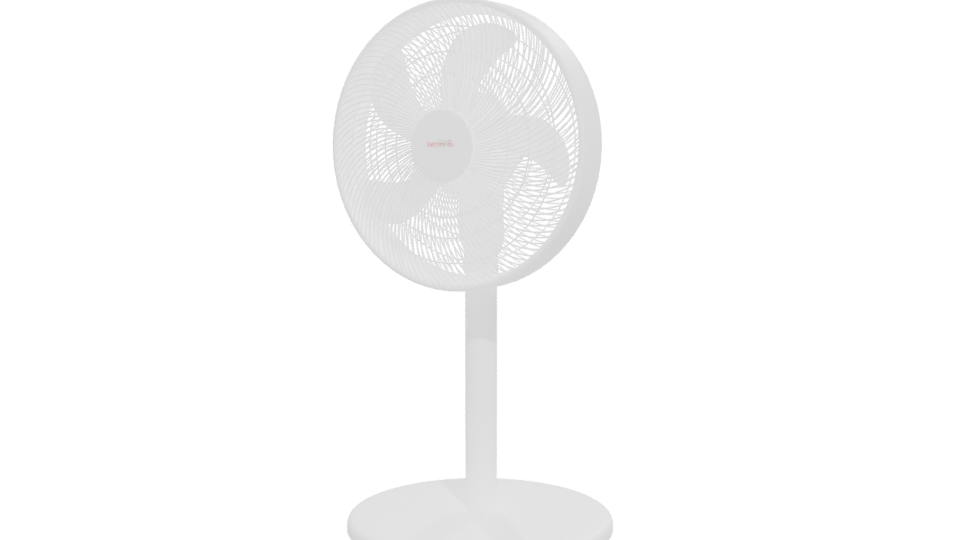 Stylish White Standing Fan 3D - Professional 3D Model Render 12
