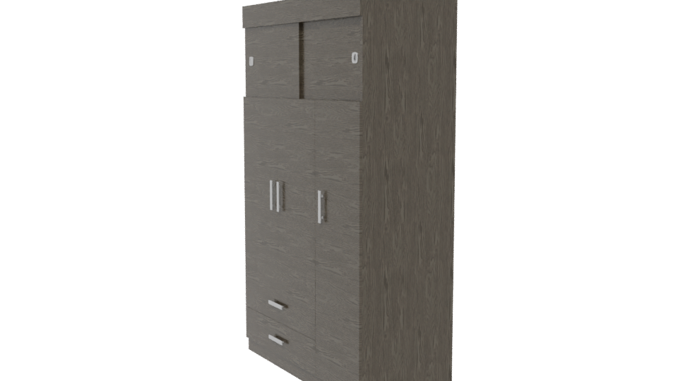 Stylish Wooden Storage Cabinet 3D - Professional 3D Model Render 13
